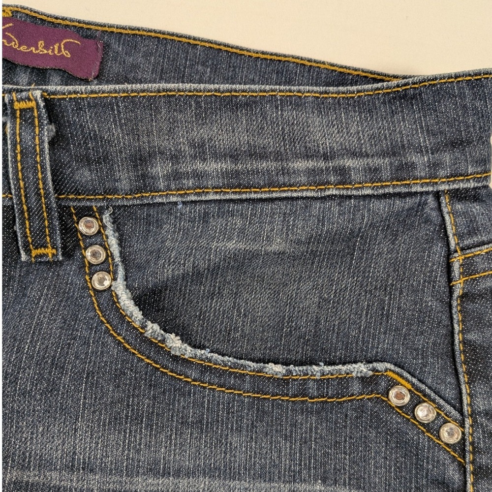 Gloria Vanderbilt Jeans Womens 12 Med Wash Bootcut Hi-Rise Embellish Denim Flare - Picture 6 of 11